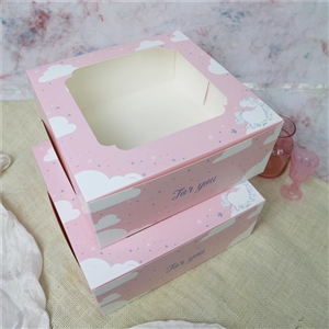 [0103078] กล่องขนม กล่องเบเกอรี่ กล่อง บรรจุภัณฑ์ กล่องเค้ก 3 ปอนด์ ลายยูนิคอร์น สวีทดรีม