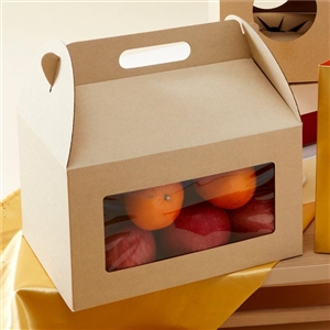[2401057] กล่องใส่ผลไม้ กล่องใส่สินค้า บรรจุภัณฑ์ กล่องลูกฟูก JUMBO มีหน้าต่าง