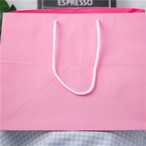 [0217003] ถุงใส่ของขวัญ ถุงใส่สินค้า บรรจุภัณฑ์ ถุงกระดาษหูเชือก ใส่กล่องเค้ก 3 ปอนด์ สีชมพู