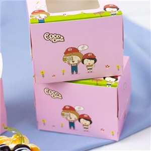 [0105028] กล่องใส่ขนม กล่อง กล่องบรรจุภัณฑ์ กล่องเค้ก 1 ชิ้น ลาย Coco & Lime 001