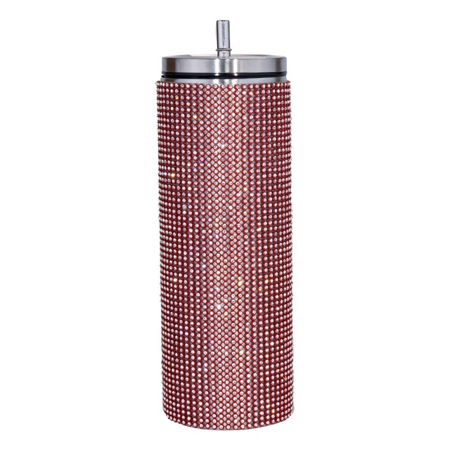 กระบอกน้ำ แก้วติดเพชร งานฝีมือ DIYแก้วเก็บความร้อน-เย็น สแตนเลส 304 แก้วกระติกน้ําร้อน เย็น สเตนเลส ประดับเพชร 20 ออนซ์ ของพรีเมี่ยมแก้วแต่งเพชร