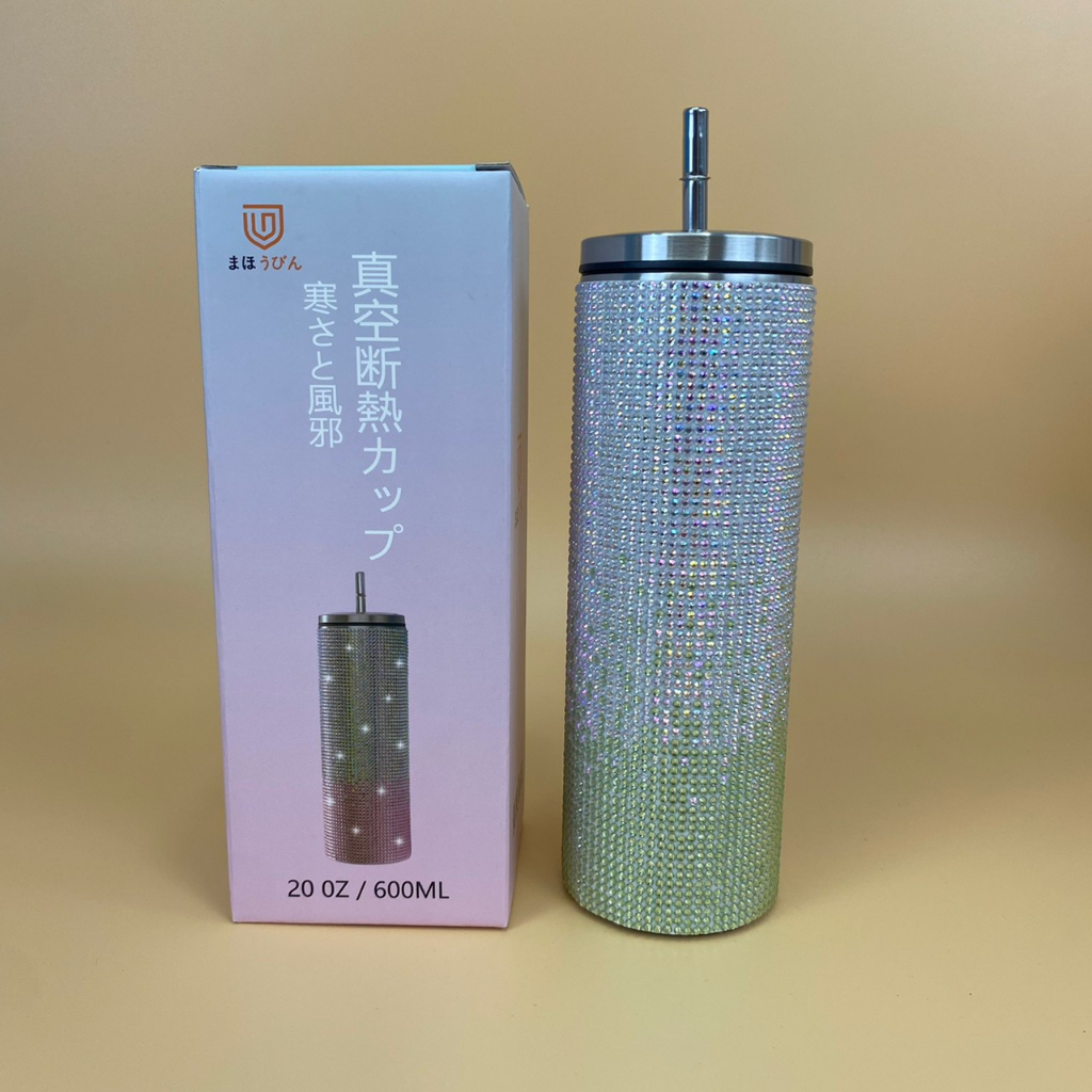 ของพรีเมี่ยมแก้วแต่งเพชร กระบอกน้ำ แก้วติดเพชร งานฝีมือ DIYแก้วเก็บความร้อน-เย็น สแตนเลส 304 แก้วกระติกน้ําร้อน เย็น สเตนเลส ประดับเพชร