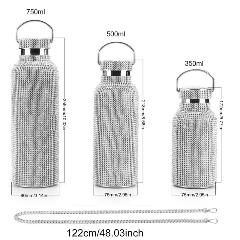 ของพรีเมี่ยมแก้วแต่งเพชร แก้วกระติกน้ำ สเตนเลส ประดับเพชร กระบอกน้ำ แก้วติดเพชร งานฝีมือ DIYแก้วเก็บความร้อน-เย็น สแตนเลส 304