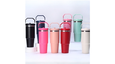 แก้วน้ำสุญญากาศฝาพับพร้อมหูจับ พกพาง่าย