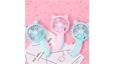 พัดลมมือถือการ์ตูนน่ารัก ใช้งานง่าย ไม่ต้องใช้แบตเตอรี่