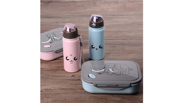 ชุดกล่องข้าวพร้อมกระบอกน้ำลายช้างสุดน่ารัก