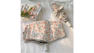 ร่มพับอัตโนมัติลายดอกไม้