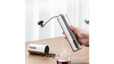 เครื่องบดกาแฟมือหมุนสแตนเลสแบบพกพา