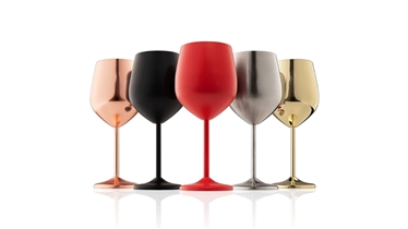 แก้วไวน์สแตนเลสดีไซน์เรียบหรู