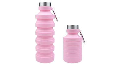 ขวดน้ำซิลิโคนพับได้ พกพาง่าย พร้อมความจุถึง 800 มล.