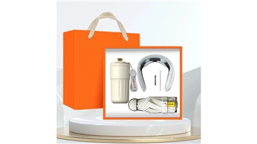 ชุดของขวัญแก้วกาแฟ เครื่องนวด และร่มพับ