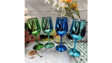 แก้วไวน์สแตนเลสเคลือบสีเมทัลลิกสุดพิเศษ