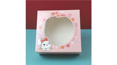 กล่องเค้กสีชมพูลายกระต่าย สัมผัสความน่ารักในทุกโอกาส