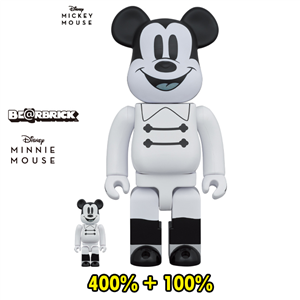 BE@RBRICK Nighttime Mickey 100％ & 400％ (TC) 