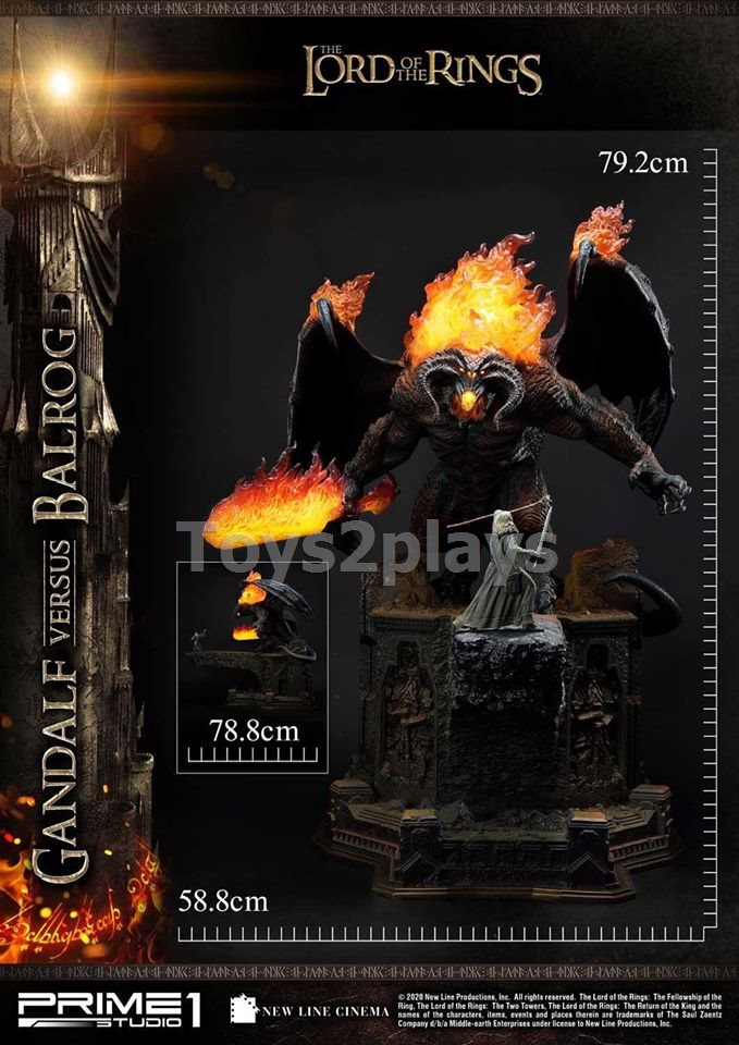 Prime 1 Studio PMLOTR-02 The Lord of the Rings Gandalf vs Balrog