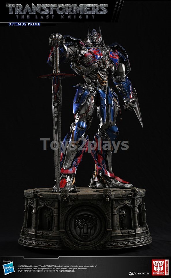 DAMTOYS CLASSIC SERIES: 29-INCH TRANSFORMERS :THE LAST KNIGHT OPTIMUS PRIME LIGHT-UP STATUE