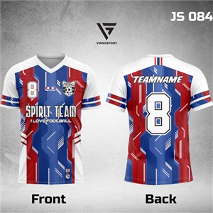 [vksport] เสื้อฟุตบอลพิมพ์ลาย คอวี เสื้อวิ่ง เสื้อพิมพ์ลาย รับผลิตเสื้อยูนิฟอร์ม เสื้อทีม เสื้อกิจกรรม