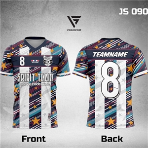 [vksport] เสื้อฟุตบอลพิมพ์ลาย คอวี เสื้อวิ่ง เสื้อพิมพ์ลาย รับผลิตเสื้อยูนิฟอร์ม เสื้อทีม เสื้อกิจกรรม