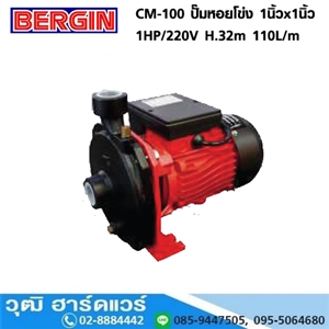 [CM-100-BERGIN] BERGIN CM-100 ปั๊มหอยโข่ง 1นิ้วx1นิ้ว 1HP/220V H.32m 110L/m