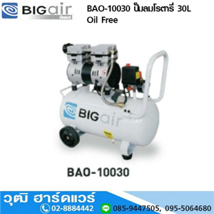 [BAO-10030] BIGAIR BAO-10030 ปั๊มลมโรตารี่ 30L Oil Free