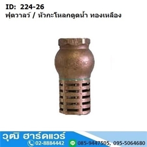 [224-26] หัวกระโหลกดูดน้ำ ทองเหลือง แบบน้ำเต้า 3/4นิ้ว-4นิ้ว